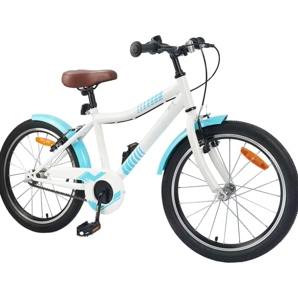 vidaXL Barncykel 18 Tum för 5-7 år gamla Ljusblå