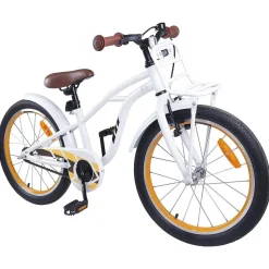 vidaXL Barncykel 18 Tum för 5-7 år gamla Vit