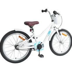 vidaXL Barncykel 18 Tum för 5-7 år gamla Vit