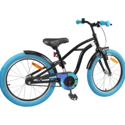 Best vidaXL Barncykel 18 Tum för 5-7 år gamla Svart