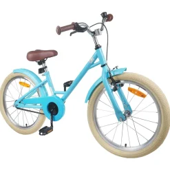 vidaXL Barncykel 18 Tum för 5-7 år gamla Ljusblå