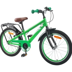 Hot vidaXL Barncykel 18 Tum för 5-7 år gamla Grön