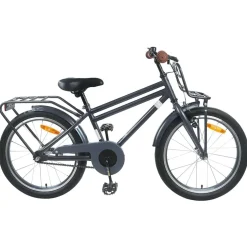 vidaXL Barncykel 18 Tum för 5-7 år gamla Mörkgrå