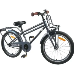 vidaXL Barncykel 18 Tum för 5-7 år gamla Mörkgrå