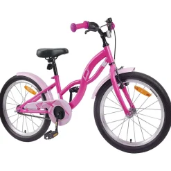 Clearance vidaXL Barncykel 18 Tum för 5-7 år gamla Mörk Rosa