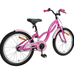 Clearance vidaXL Barncykel 18 Tum för 5-7 år gamla Mörk Rosa