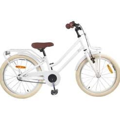 vidaXL Barncykel 18 Tum för 5-7 år gamla Vit