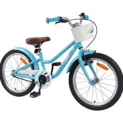 vidaXL Barncykel 18 Tum för 5-7 år gamla Ljusblå