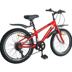 Clearance vidaXL Barncykel 20 Tum 6-Speed för 6-11 år gamla Röd