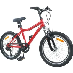 vidaXL Barncykel 20 Tum 6-Speed för 6-11 år gamla Röd