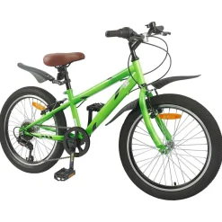 vidaXL Barncykel 20 Tum 6-Speed för 6-11 år gamla Grön