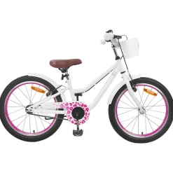 Online vidaXL Barncykel Med Stödhjul 18 Tum för 5-7 år gamla Vit
