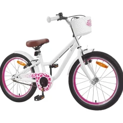 Online vidaXL Barncykel Med Stödhjul 18 Tum för 5-7 år gamla Vit
