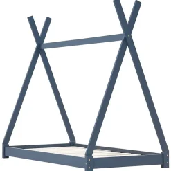 Clearance vidaXL Barnsäng massiv furu 70x140 cm Grå