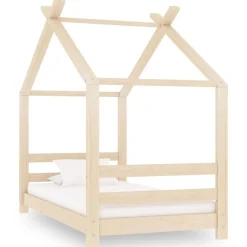 Sale vidaXL Barnsäng massiv furu 70x140 cm Brun