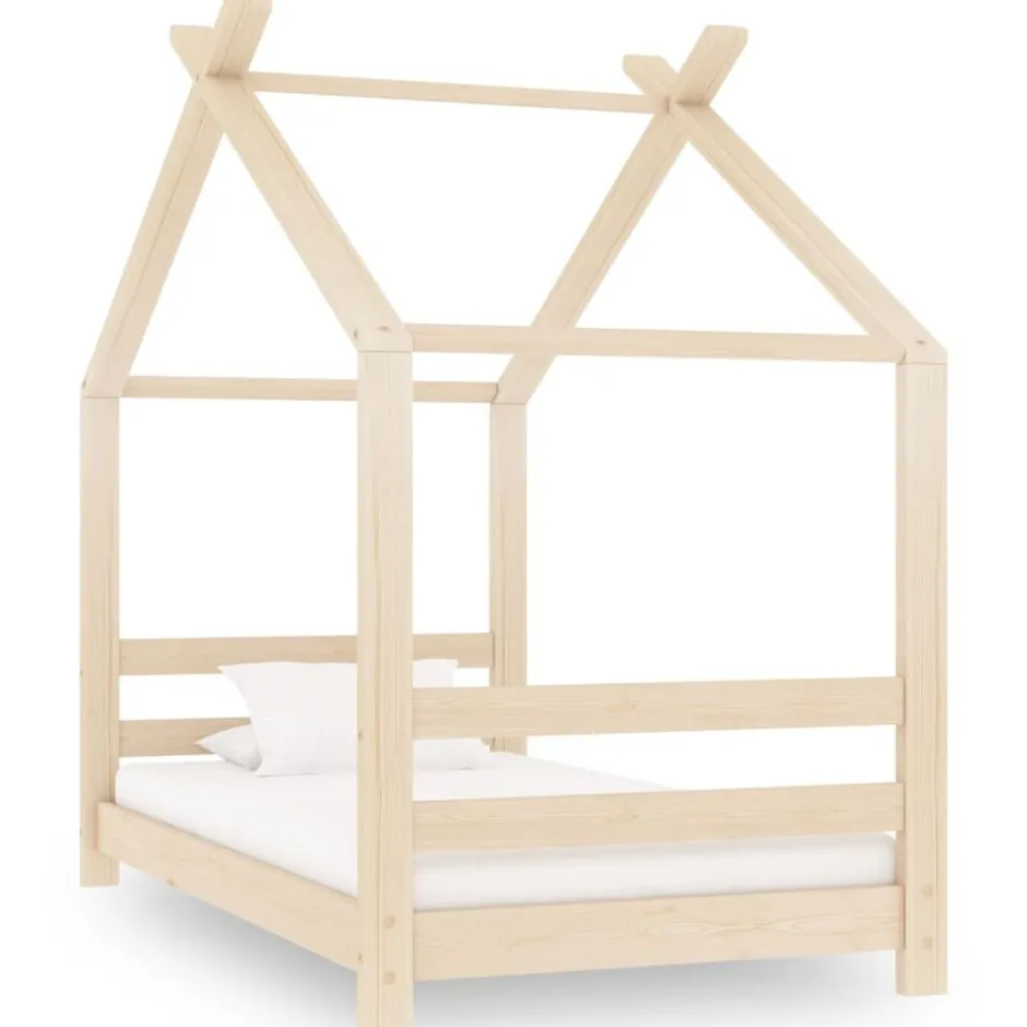 Sale vidaXL Barnsäng massiv furu 70x140 cm Brun