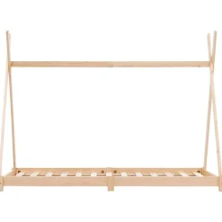 Outlet vidaXL Barnsäng massiv furu 70x140 cm Brun