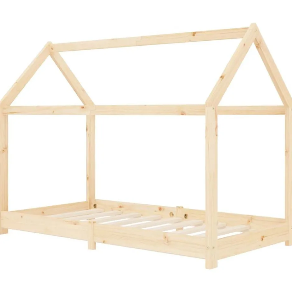 Sale vidaXL Barnsäng massiv furu 70x140 cm Brun