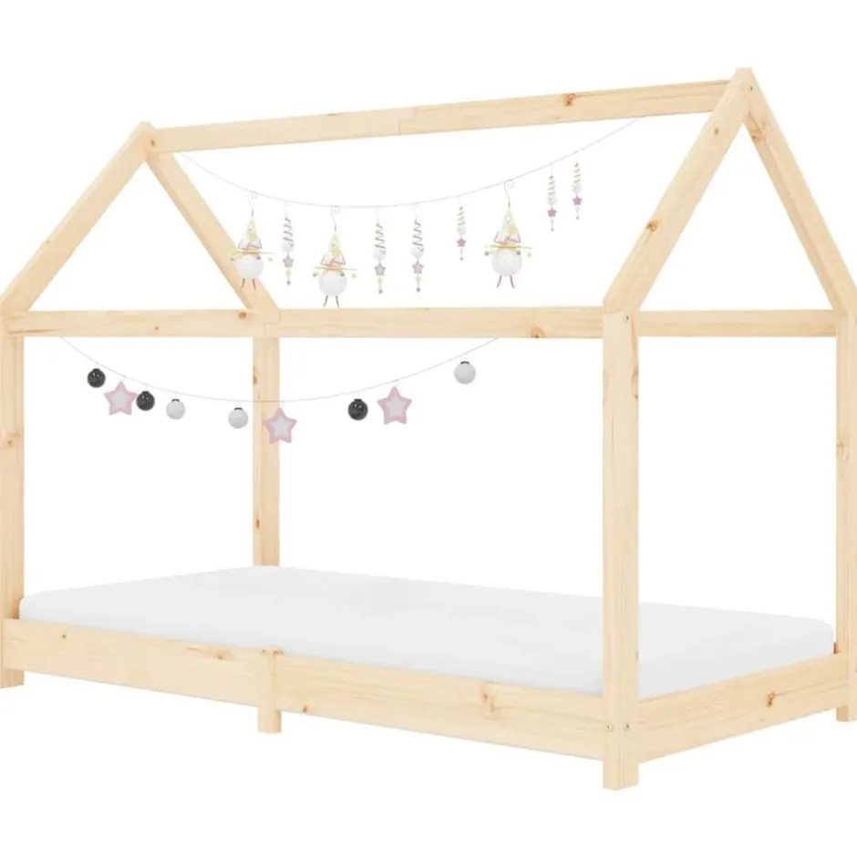 Sale vidaXL Barnsäng massiv furu 70x140 cm Brun