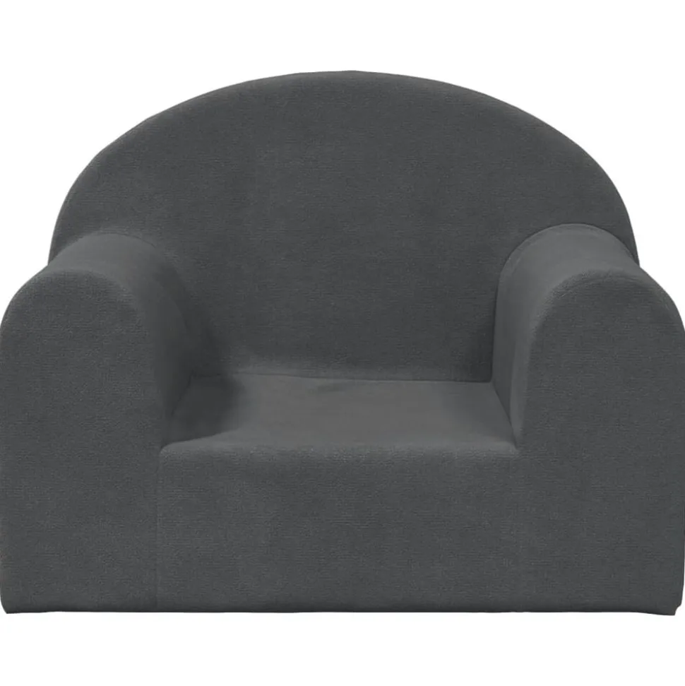 vidaXL Barnsoffa antracit mjuk plysch
