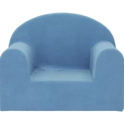 vidaXL Barnsoffa blå mjuk plysch