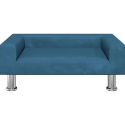 vidaXL Barnsoffa blå 70x45x26,5 cm sammet