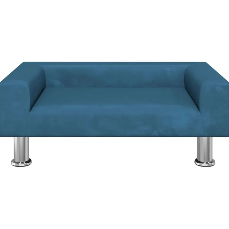 vidaXL Barnsoffa blå 70x45x26,5 cm sammet