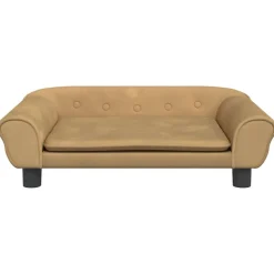 Discount vidaXL Barnsoffa 70x45x26 cm sammet Brun