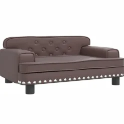 New vidaXL Barnsoffa 70x45x30 cm konstläder Brun