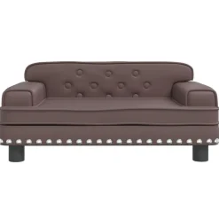 New vidaXL Barnsoffa 70x45x30 cm konstläder Brun