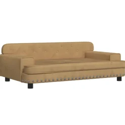 Online vidaXL Barnsoffa 90x53x30 cm sammet Brun