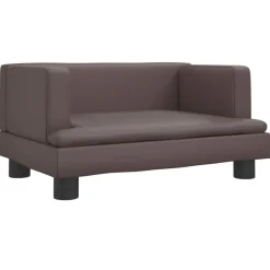 Hot vidaXL Barnsoffa 60x40x30 cm konstläder Brun