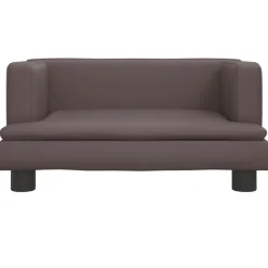 Hot vidaXL Barnsoffa 60x40x30 cm konstläder Brun