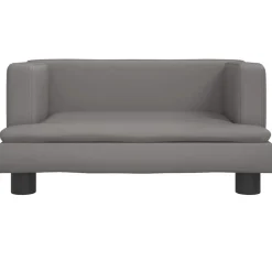 Discount vidaXL Barnsoffa 60x40x30 cm konstläder Grå