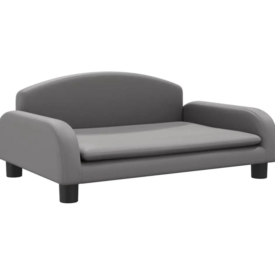 Discount vidaXL Barnsoffa 70x45x30 cm konstläder Grå
