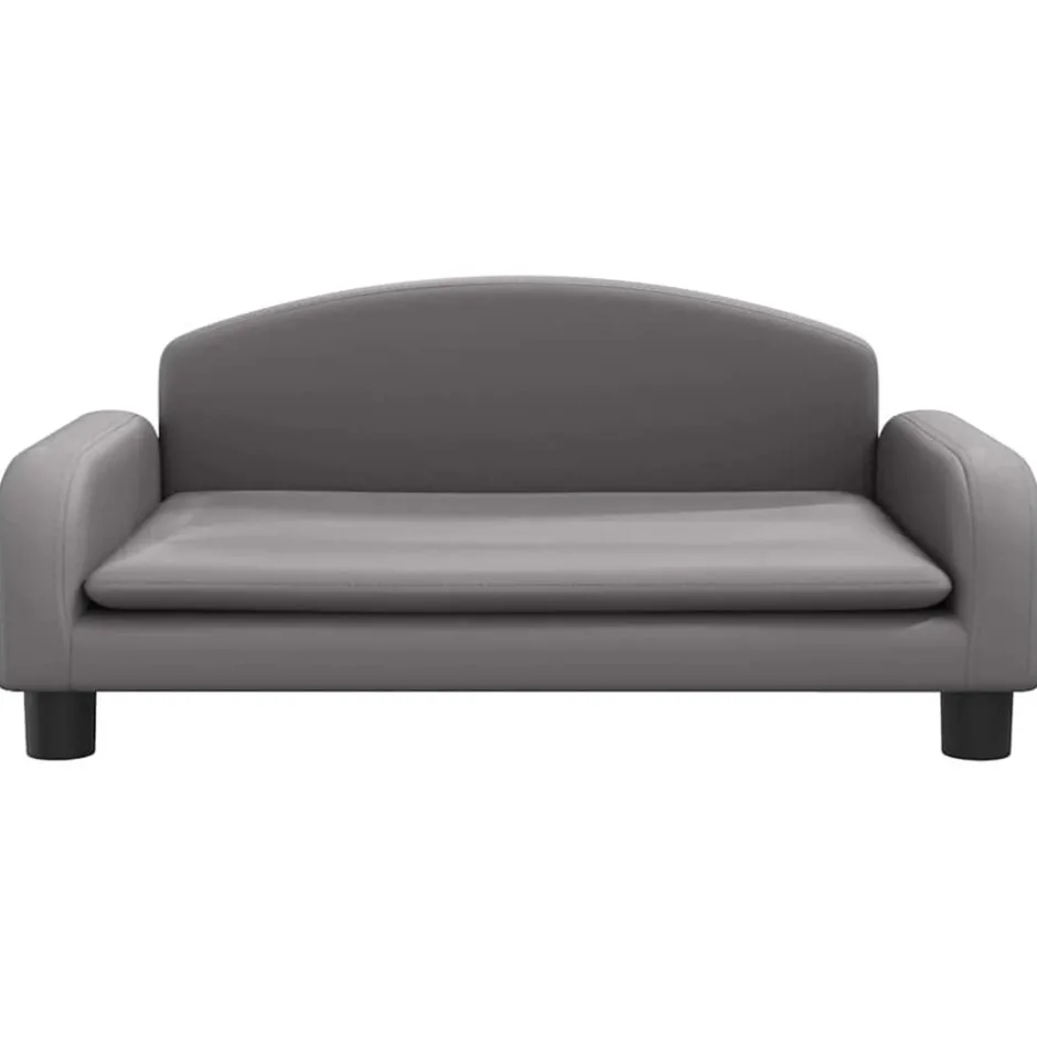 Discount vidaXL Barnsoffa 70x45x30 cm konstläder Grå