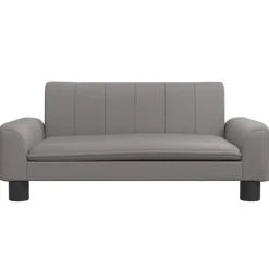 vidaXL Barnsoffa grå 70x45x30 cm konstläder