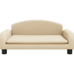 vidaXL Barnsoffa gräddvit 70x45x30 cm tyg