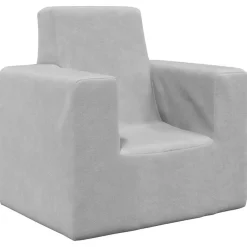 Best vidaXL Barnsoffa mjuk plysch Ljusgrå