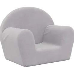 Discount vidaXL Barnsoffa mjuk plysch Ljusgrå