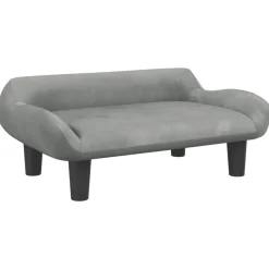 vidaXL Barnsoffa ljusgrå 70x40x24 cm sammet