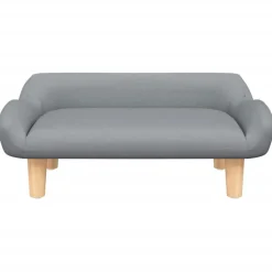 vidaXL Barnsoffa ljusgrå 70x40x24 cm tyg