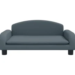 vidaXL Barnsoffa mörkgrå 70x45x30 cm tyg