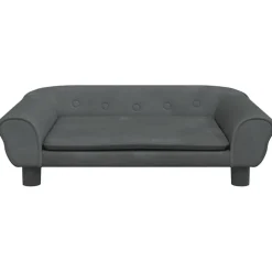 vidaXL Barnsoffa mörkgrå 70x45x26 cm sammet