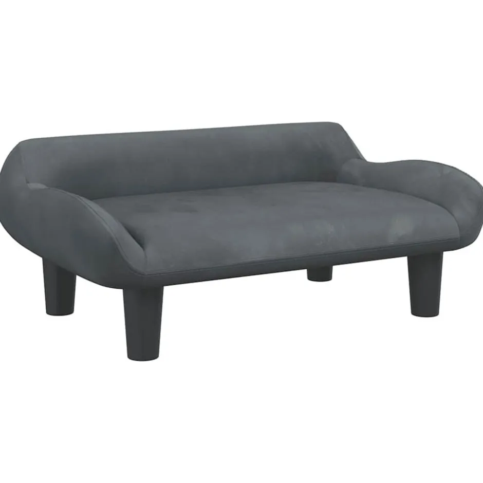 Sale vidaXL Barnsoffa 70x40x24 cm sammet Mörkgrå