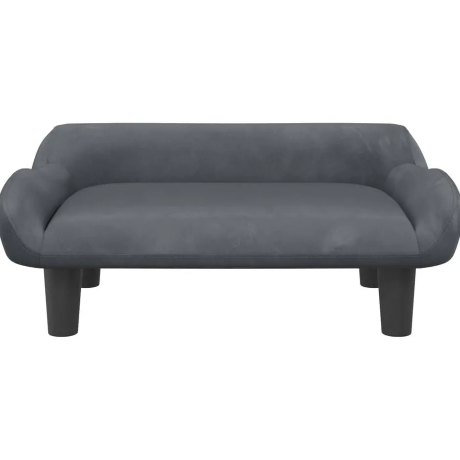 Sale vidaXL Barnsoffa 70x40x24 cm sammet Mörkgrå