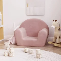 Hot vidaXL Barnsoffa mjuk plysch Rosa