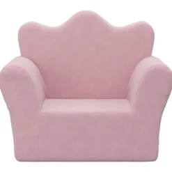 Sale vidaXL Barnsoffa mjuk plysch Rosa