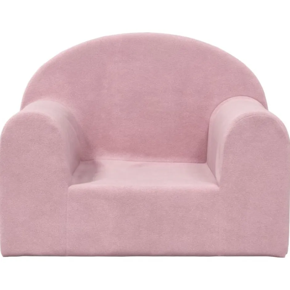Sale vidaXL Barnsoffa mjuk plysch Rosa