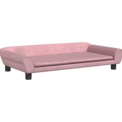 vidaXL Barnsoffa rosa 100x50x26 cm sammet